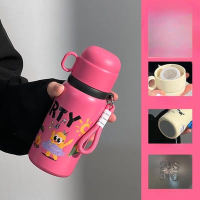 Outdoor Draagbare Sport Waterkoker Thermosbeker Jongens en Meisjes Kinderen Cartoon Roestvrijstalen Waterbeker Schattig Hoge Uitstraling 400ml