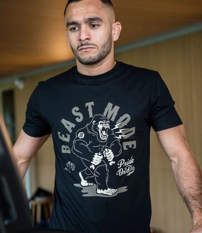 PRIDE or Die Katoenen T-Shirt "Beast Mode V.2" Zwart - XXL