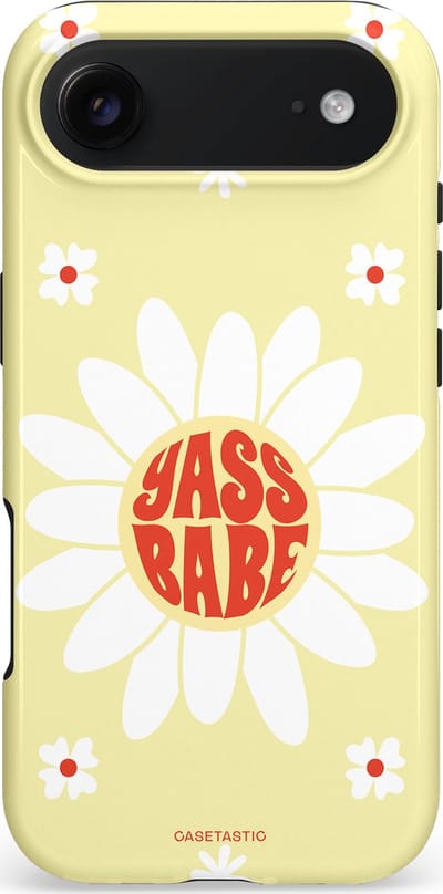 Casetastic hoesje geschikt voor Apple iPhone Air - MagSafe - Dubbellaagse bescherming - Yass babe - Fashion Case - Crème Wit
