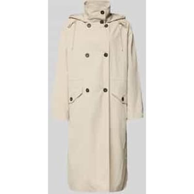 relaxed fit trenchcoat in crinklelook
