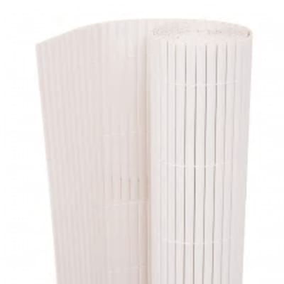 vidaXL - Tuinafscheiding - dubbelzijdig - 110x400 - cm - wit
