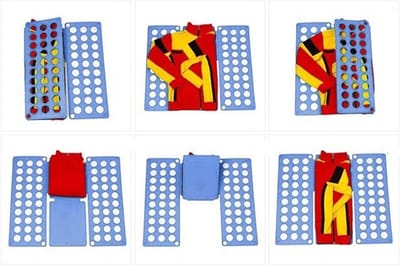 Kledingvouwer - Overhemden Organizer - Kleding Snel Vouwen - Duurzaam Flexibel Materiaal - Rechthoekig - Blauw