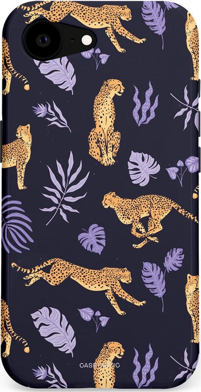 Casetastic Hoesje Geschikt voor Apple iPhone 16e Magsafe - Stijlvolle Beschermende Duo-layer Case - Cheetah charisma