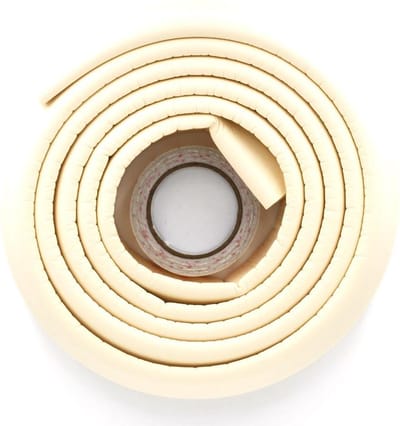 Hoekbeschermer Tegen Scherpe Punten Extra Zacht Beige - 2Meter X 35Mm - Kinder Bescherming - Stoten - Hoeken - Tafel - Kast - 200cm