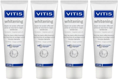 Vitis Whitening Tandpasta - 4 x 75 ml - Voordeelverpakking