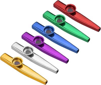 Muziek Instrument - Zes Kazoos - Reis Plezier - Eenvoudig Te Spelen - 6 Stuks - Vrolijke Kleuren