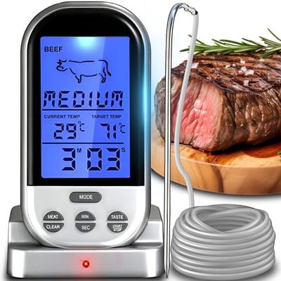 CLGP® Vleesthermometer Draadloos - Kerntemperatuurmeter Bluetooth - BBQ Accessoires
