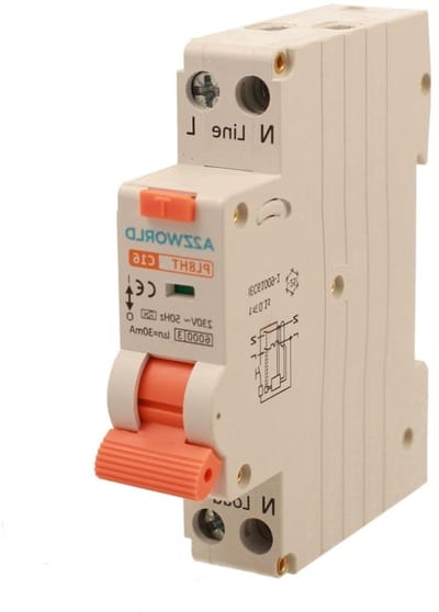 Automatische Zekering - Stroomonderbreker - Elektrische Beveiliging - Type A - 1 Module - Grijs