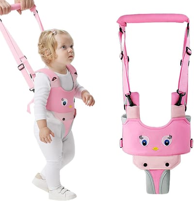 Baby Wandelen Harnas - Peuter Helper - Baby Leren Lopen - 4-in-1 Verstelbaar Ontwerp - 7-24 Maanden - Roze