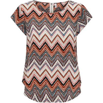 Only Vic S/S AOP Top Dames - Maat S (36)