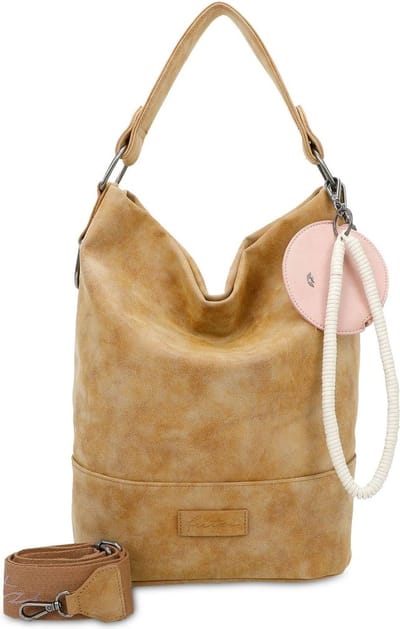 Fritzi aus Preußen Schoudertas Fritzi51N Olga Vintage Hobo Bag Cracker Lichtbruin