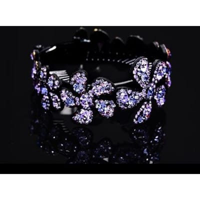 Version Coréenne Moulinet à Cheveux avec Serre-tête Diamant Tête Boule Adulte Simple Mode Polyvalent Dame Pince Haut Tête Fleur