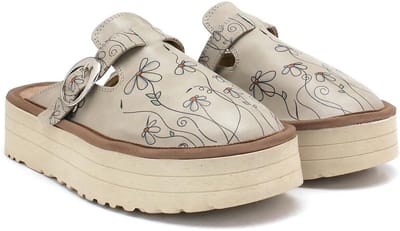GOBY - Daisy's - Clogs - Slippers - Hoge kwaliteit - Handmade - Maat 38