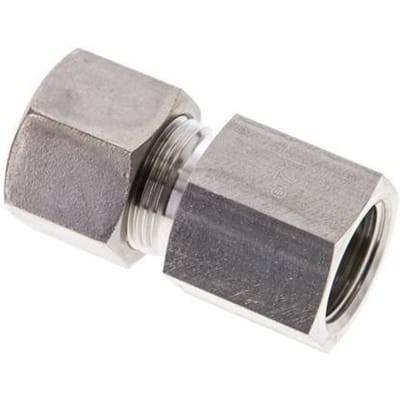 G 1/2'' x 14S RVS Rechte Knelfitting 630 Bar DIN 2353 - FL2S-FO-ST-012G-14-S