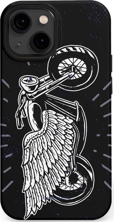 Casetastic Hoesje Geschikt voor Apple iPhone 13 Mini Magsafe - Stijlvolle Beschermende Duo-layer Case - Retro highway