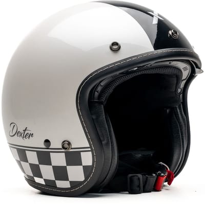 MOTOBLOUZ ELEMENT CUP Scooterhelm - Motorhelm - Jet Helm voor Vespa, Scooter, Motor Brommer & Snorfiets - Wit Glanzend - XS