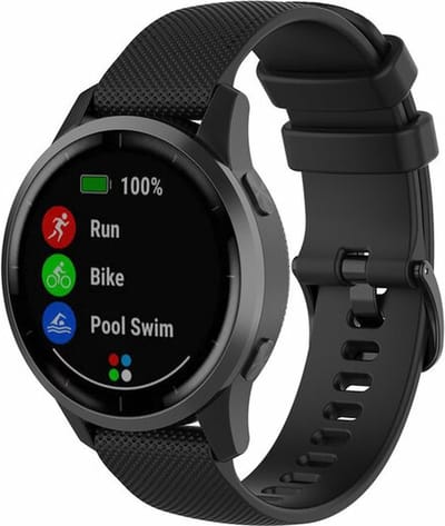 By Qubix 20mm sport bandje met motief Compatible Samsung bandje Zwart Geschikt voor Samsung Galaxy Watch 7 (40 & 44mm) Galaxy Watch FE Galaxy Watch 6 Galaxy Watch 6 Pro Galaxy Watch 5 5 Pro Galaxy Watch 4 4 Classic Active 2 Watch 3 (41mm)