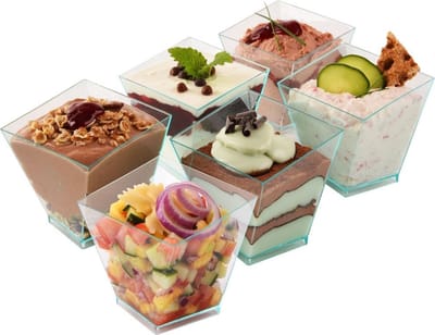 Dessertbekers 120 ml 6 stuks - Schaaltjes - Dessertkopjes - Dessertkommen - Ijsbeker - Ijscoupe - Bekers voor Dessert Ijs Hapjes Tapas