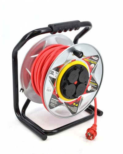 Awtools AW70251 - Metalen Kabelhaspel - Heavy Duty - 30m