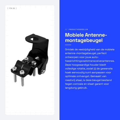 Dailygoods- Antennebeugel Roestvrij Staal - Volledige Rotatie - Schroeven voor Stabiliteit - Flexibele Montage - Duurzaam en Corrosiebestendig - Antennehouder