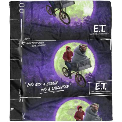 E.T. the Extra-Terrestrial Film Reel Fleece Blanket - M