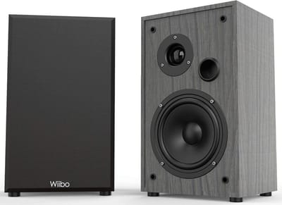 Hifi Luidsprekers - Boekenplank Model - Muziek Luisteren - Spiegelreflex Technologie - 100 Watt - Grijs