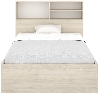 Vente-unique Bedframe hout natuurlijk licht, wit 120 x 190 cm