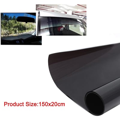 Auto Raamfolie Voorruit Zonwerende Folie Raamtint UV-Blokkerend 150x20cm zwart