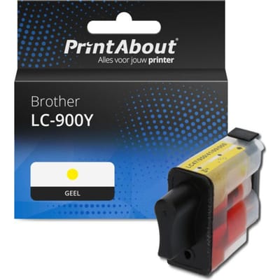 PrintAbout huismerk Inktcartridge LC-900Y Geel Geschikt voor Brother