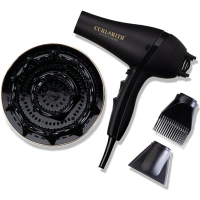 Curlsmith - Defrizzion Dryer & XXL Diffuser - Föhn Voor Krullen – Anti-Frizz – Ionische Haardroger - Krullenföhn - 20CM Diffuser - Föhn
