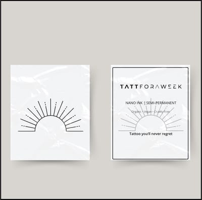 Tijdelijke tattoo zon | Neptattoo volwassenen | Tijdelijke tattoo voor volwassenen | Temporary tattoo | Plaktattoos voor volwassenen | Neptattoos | Probeer zorgeloos een tattoo | tattforaweek
