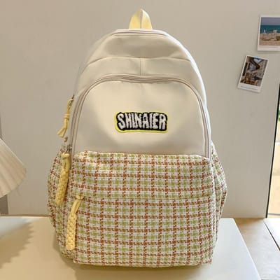 Schooltas Kinderen Basisschool Meisjes Middelbare School Meisjes Geruite Rugzak High School Studenten Rugzak