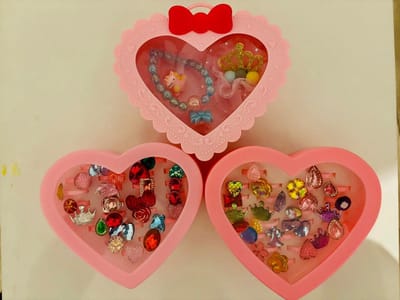 3 dozen Hart Sieraden Doosjes prachtige Cadeau, Kids Jewellery ,Voor meisjes,Ringen,Armbanden,Haarclips