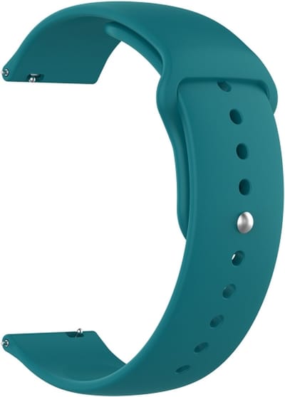 Siliconen bandje - geschikt voor Garmin Venu 2s / 3s / 4 (41mm) / Vivoactive 4s / Forerunner 255s / 265s - Huawei Watch GT 5 Pro - 42mm / GT 6 / GT 5 / GT 4 - 41mm - maat S / M - blauwgroen