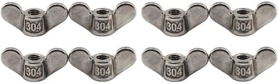 JHUBERS- Vleugelmoer M8 - 304 Roestvrij Staal - Bevestigingsmiddelen - DIY Hardware - Set van 8 - Antiroest en Corrosiebestendig - Moer