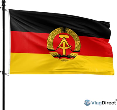 VlagDirect - Duitse Democratische Republiek vlag - DDR vlag - 90 x 150 cm.