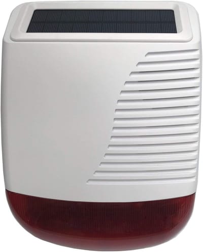 Draadloze Sirene - Alarm Strobe - Beveiliging Buiten - Zonne-energie Aangedreven - 19x7x27cm