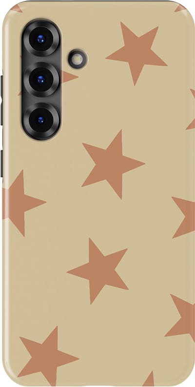 DripCase Hoesje Samsung Galaxy S25 FE | Sterren Design | Magnetisch Opladen | 2-in-1 Ontwerp | Stars Backcover Amber Dust
