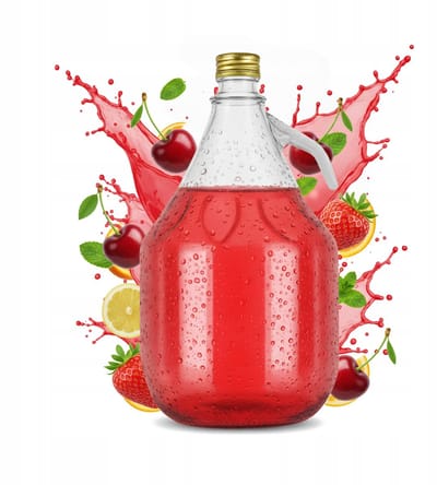 Bimberek DAMA Serie - Glazen Fles voor Wijn - 3L - Schuine Hals - Metalen Dop
