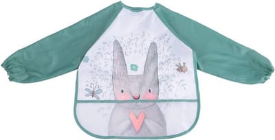 Baby slabbetje met lange mouwen, waterdicht en vlekkenbestendig, ideaal voor peuters en baby's tijdens het eten