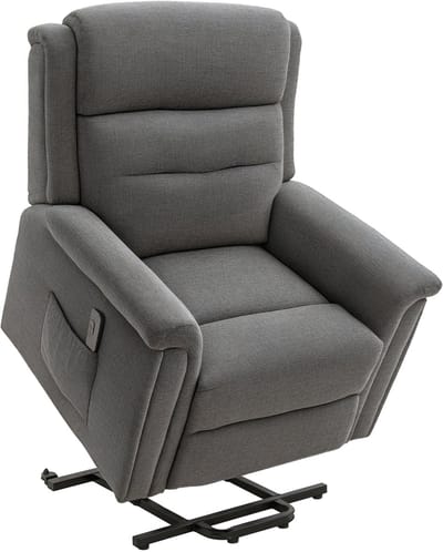 Sta op stoel elektrisch - Relaxfauteuil - Zetel - Stof - 1 persoons - Met armleuning - Zeer comfortabel - Elektrisch - Grijs