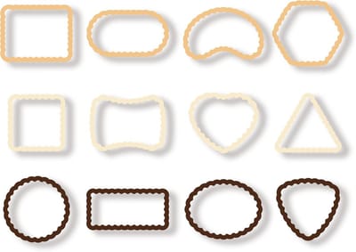 Vormpjes voor koekjes en decoraties - Bruin/Beige - 22 cm