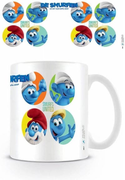 "The Smurfs Mok - De Smurfen En Het Verloren Dorp - Smurfs United - Keramische Mok - 300ml - Leuke Cadeau voor Smurfs Fans"