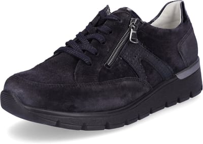 Waldläufer dames leren sportschoenen middernachtblauw 4