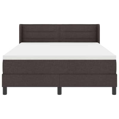 vidaXL - Boxspring - bed - met - hoofdeinde - Donkerbruin - 200 - x - 140 - cm - Stof