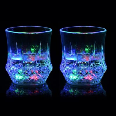 Veranderende Kleur Drinkbeker met Sensor voor Water, Cocktails en Drankjes - Verlichte Plastic Kristallen Glazen voor Feestjes en Bargebruik
