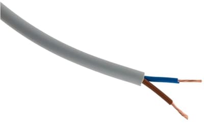 Voedingskabel H05VV-F 2x1mm² - Geschikt Voor Huishoudelijke Apparaten - Slijtvast En Vochtbestendig - Grijs - 10m