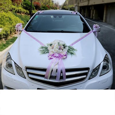 Nieuwe kunstmatige bloemen bruiloft auto decoratie kit romantische zijden roos pioenroos Valentijnsdag cadeau feest feestelijke auto bloem