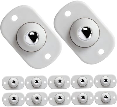 Zelfklevende Wieltjes - Apparaat Rollers - Meubels Verplaatsen - 360 Graden Draaibaar - Set van 12 - Wit