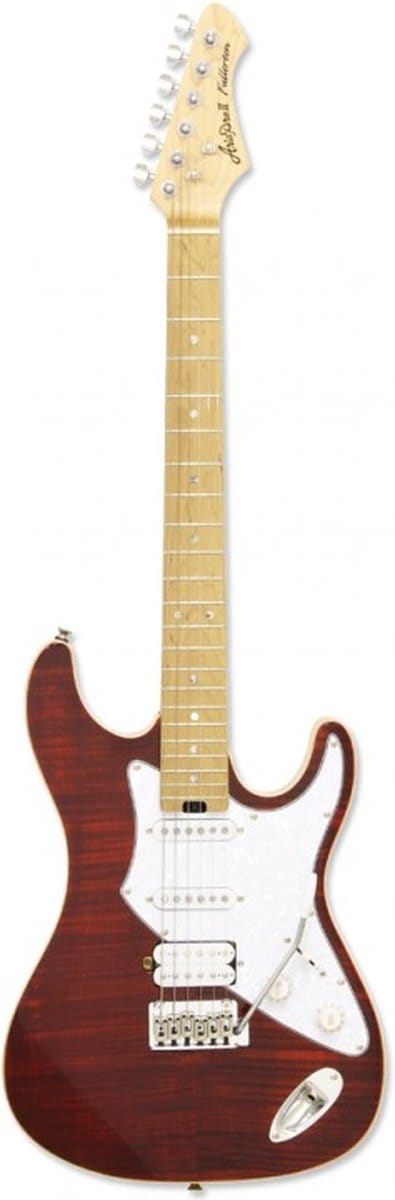 Aria 714-MK2 Hot Rod Collection Fullerton RBRD ST-Style Elektrische Gitaar Red